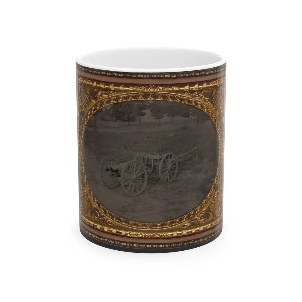 Mountain Howitzer Of The 5th Ohio Cavalry Company (U.S. Civil War) White Coffee Mug-11oz-Go Mug Yourself