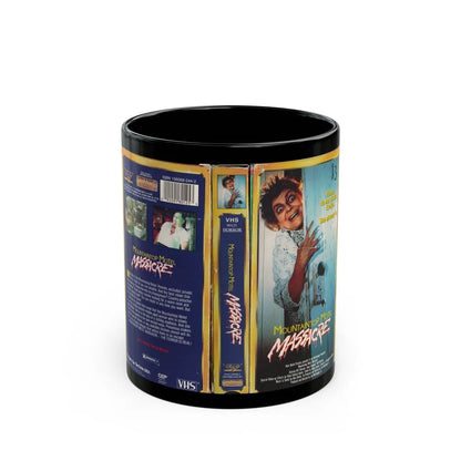 MOUNTAIN MOTEL MASSACRE (VHS COVER) - Black Coffee Mug-11oz-Go Mug Yourself