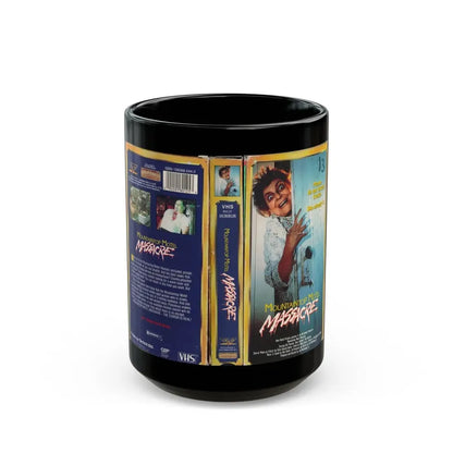 MOUNTAIN MOTEL MASSACRE (VHS COVER) - Black Coffee Mug 15oz - Go Mug Yourself