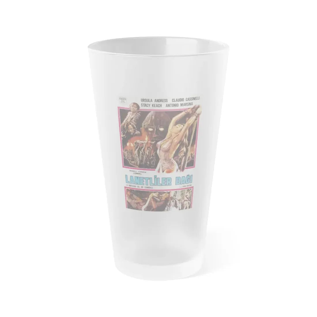 MOUNTAIN OF THE CANNIBAL GOD (2) 1978 Movie Poster - Frosted Pint Glass 16oz Default Title - Go Mug Yourself