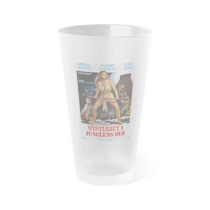 MOUNTAIN OF THE CANNIBAL GOD (DANISH) 1978 Movie Poster - Frosted Pint Glass 16oz Default Title - Go Mug Yourself