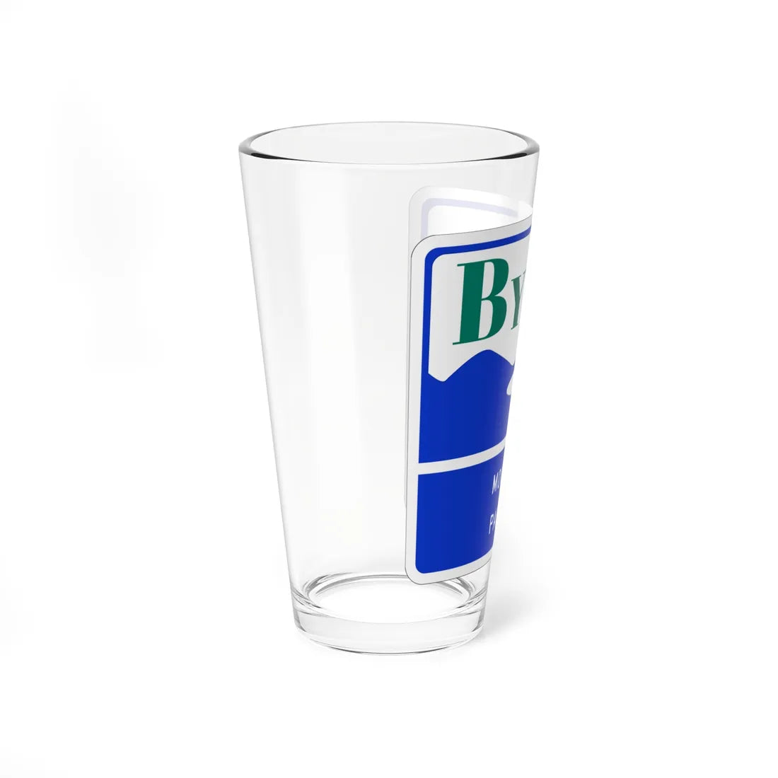 Mountain Parkway Byway shield (Virginia) (Road Sign) Pint Glass 16oz - Go Mug Yourself