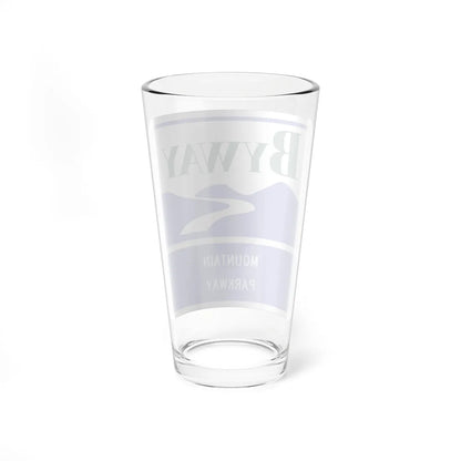 Mountain Parkway Byway shield (Virginia) (Road Sign) Pint Glass 16oz - Go Mug Yourself