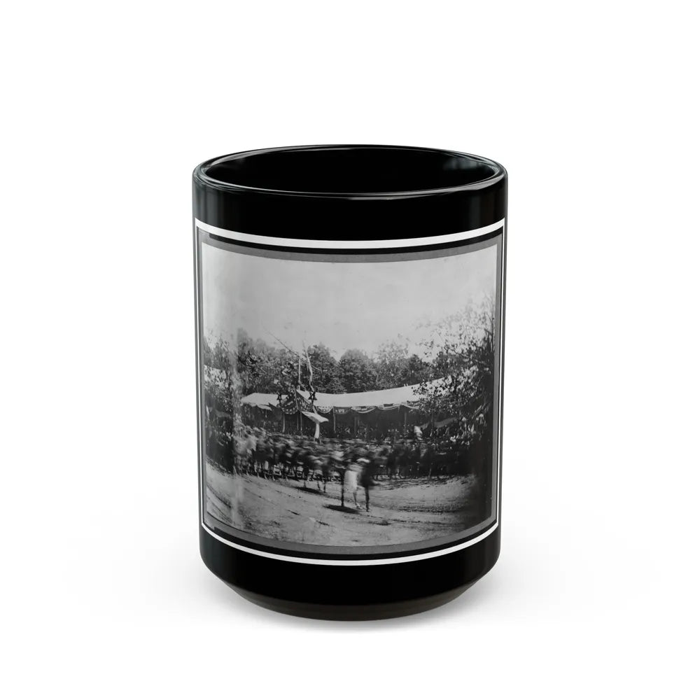 Mounted Cavalry Riding Past Reviewing Stand During The Grand Review Of The Union Army, Washington, D.C. (U.S. Civil War) Black Coffee Mug-15oz-Go Mug Yourself