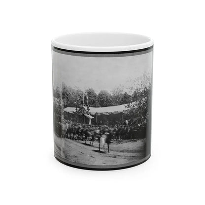 Mounted Cavalry Riding Past Reviewing Stand During The Grand Review Of The Union Army, Washington, D.C. (U.S. Civil War) White Coffee Mug-11oz-Go Mug Yourself