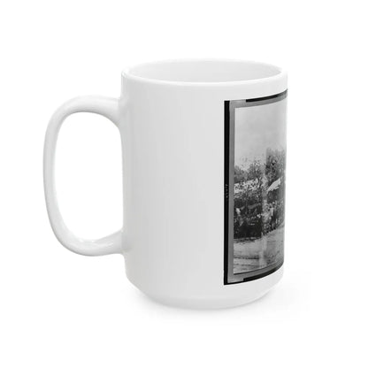 Mounted Cavalry Riding Past Reviewing Stand During The Grand Review Of The Union Army, Washington, D.C. (U.S. Civil War) White Coffee Mug-Go Mug Yourself