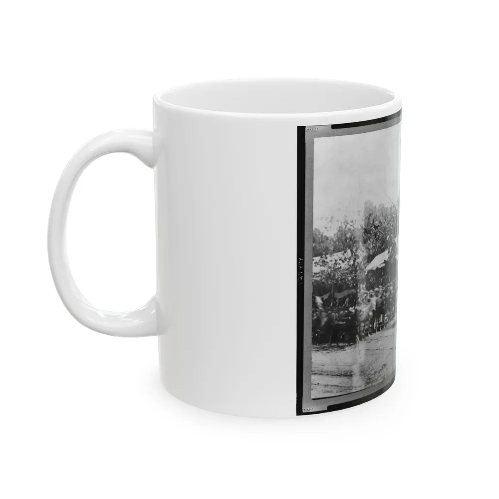 Mounted Cavalry Riding Past Reviewing Stand During The Grand Review Of The Union Army, Washington, D.C. (U.S. Civil War) White Coffee Mug-Go Mug Yourself