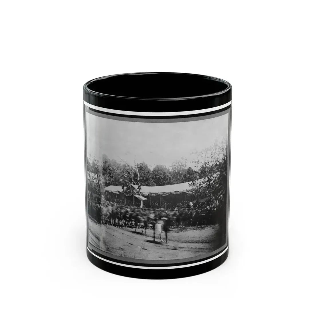 Mounted Cavalry Riding Past Reviewing Stand During The  Grand Review  Of The Union Army, Washington, D.C. (U.S. Civil War) Black Coffee Mug 11oz - Go Mug Yourself
