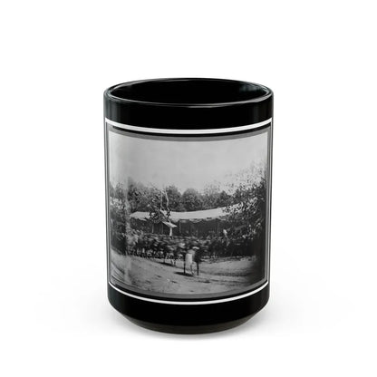 Mounted Cavalry Riding Past Reviewing Stand During The  Grand Review  Of The Union Army, Washington, D.C. (U.S. Civil War) Black Coffee Mug 15oz - Go Mug Yourself
