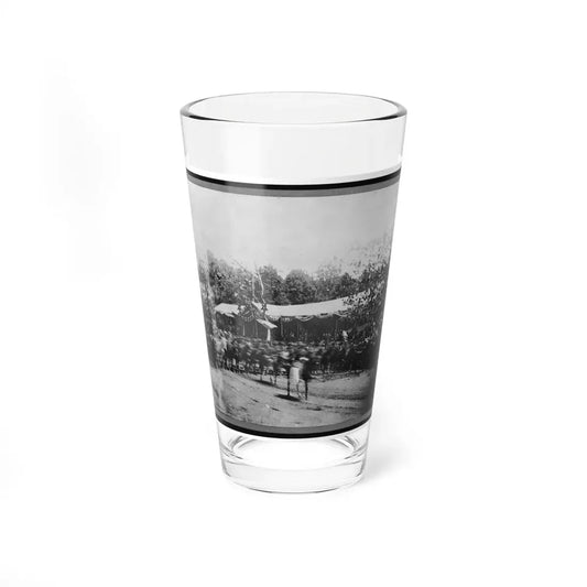 Mounted Cavalry Riding Past Reviewing Stand During The  Grand Review  Of The Union Army, Washington, D.C. (U.S. Civil War) Pint Glass 16oz 16oz - Go Mug Yourself