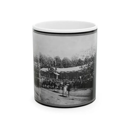 Mounted Cavalry Riding Past Reviewing Stand During The  Grand Review  Of The Union Army, Washington, D.C. (U.S. Civil War) White Coffee Mug 11oz - Go Mug Yourself
