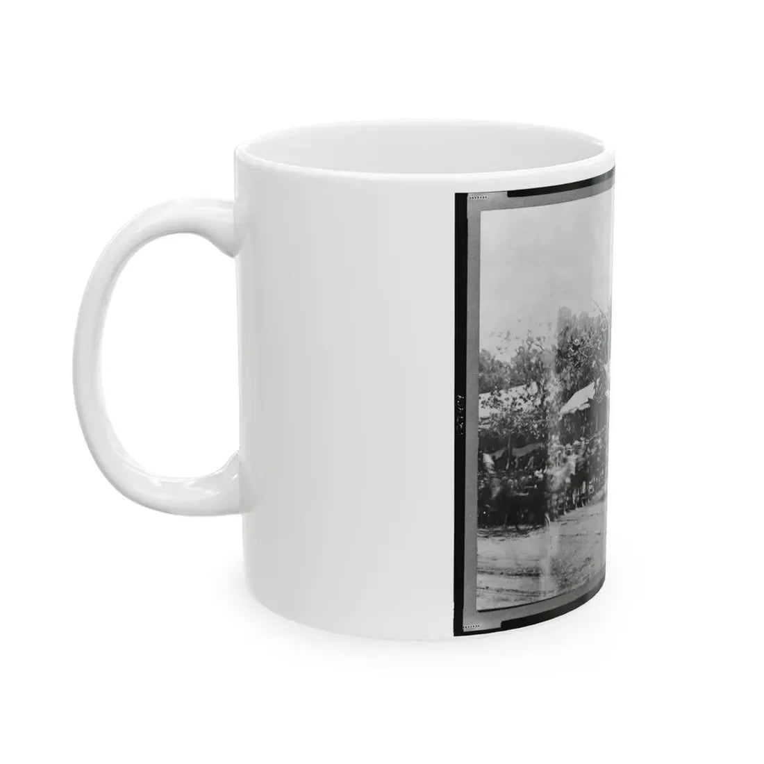 Mounted Cavalry Riding Past Reviewing Stand During The  Grand Review  Of The Union Army, Washington, D.C. (U.S. Civil War) White Coffee Mug - Go Mug Yourself