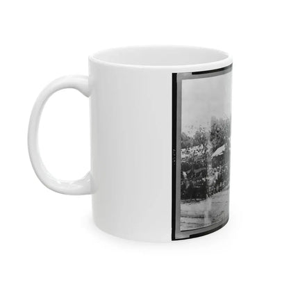 Mounted Cavalry Riding Past Reviewing Stand During The  Grand Review  Of The Union Army, Washington, D.C. (U.S. Civil War) White Coffee Mug - Go Mug Yourself