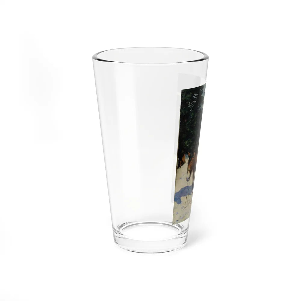 Mountie (Magazine Illustration) Pint Glass 16oz-Go Mug Yourself