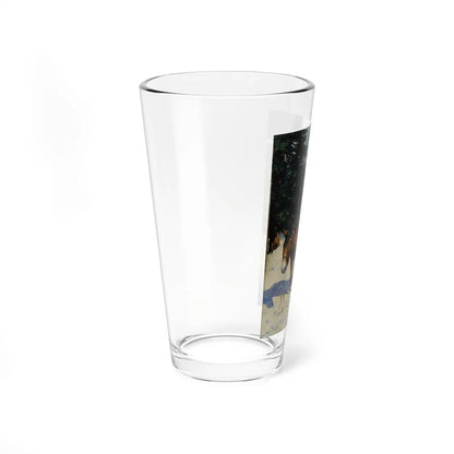 Mountie (Magazine Illustration) Pint Glass 16oz-Go Mug Yourself