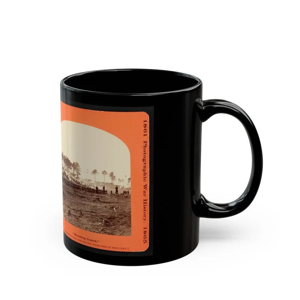 Mounting Guard 001 (U.S. Civil War) Black Coffee Mug-Go Mug Yourself