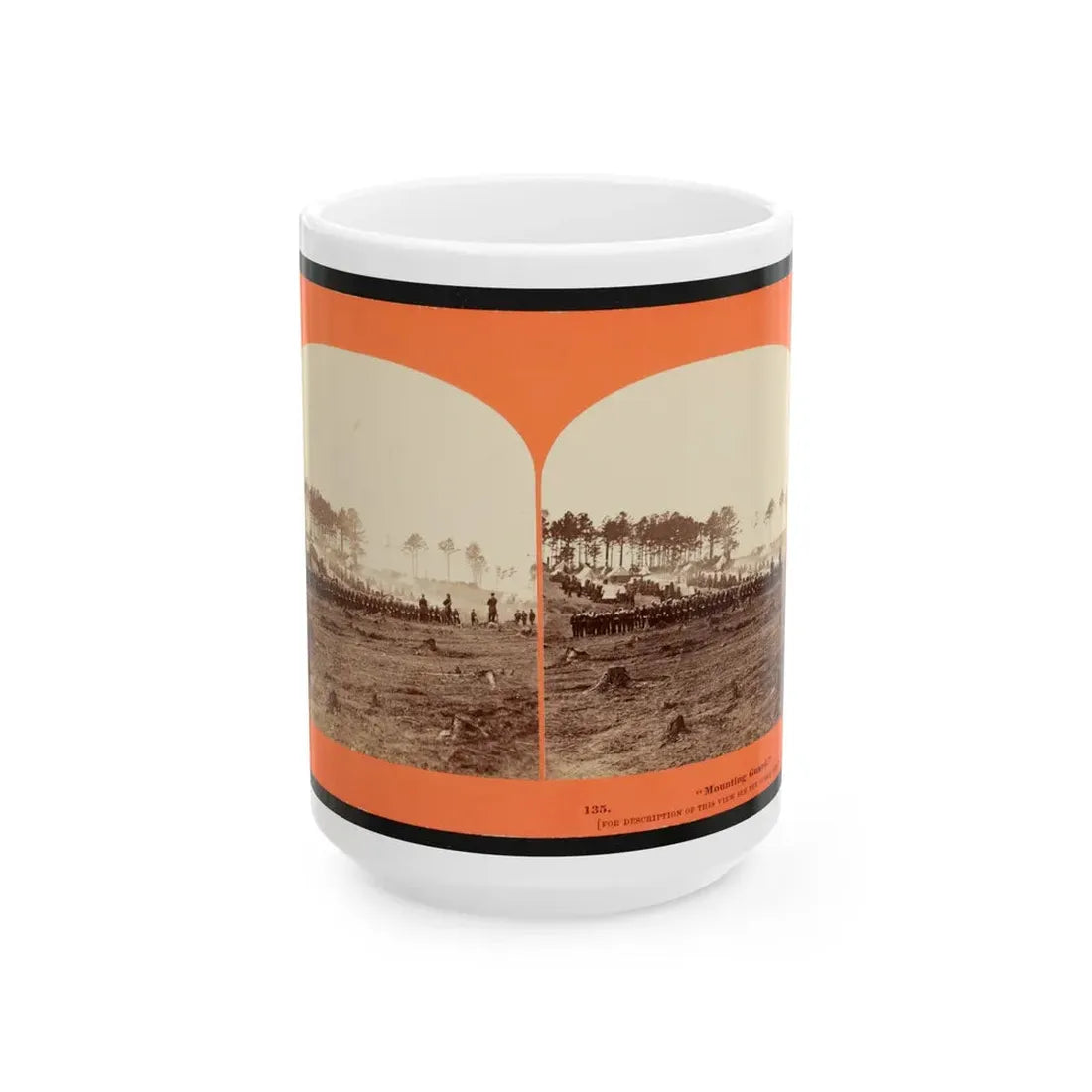 Mounting Guard  001 (U.S. Civil War) White Coffee Mug 15oz - Go Mug Yourself