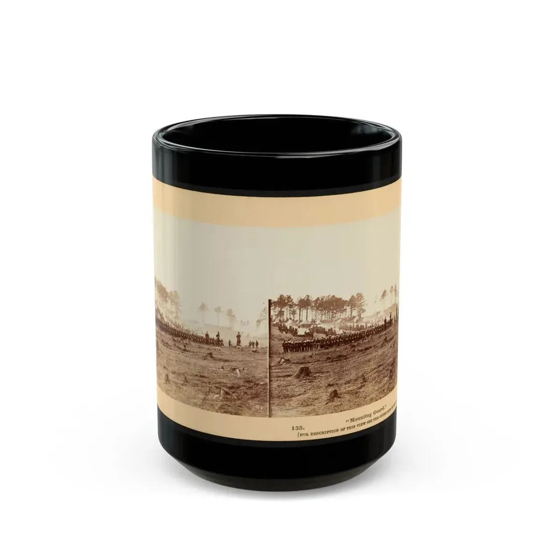 Mounting Guard (U.S. Civil War) Black Coffee Mug 15oz - Go Mug Yourself
