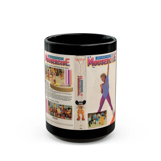 MOUSERCISE WALT DISNEY HOME VIDEO (VHS COVER) - Black Coffee Mug-15oz-Go Mug Yourself