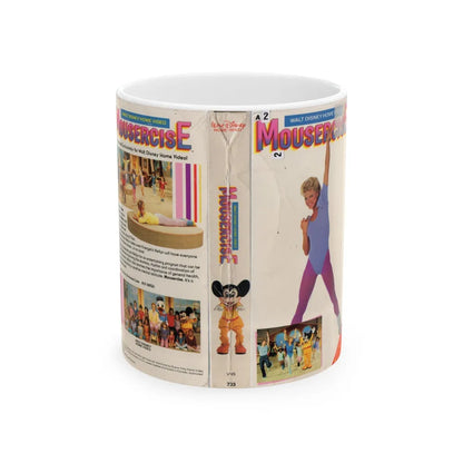 MOUSERCISE WALT DISNEY HOME VIDEO (VHS COVER) - White Coffee Mug-11oz-Go Mug Yourself