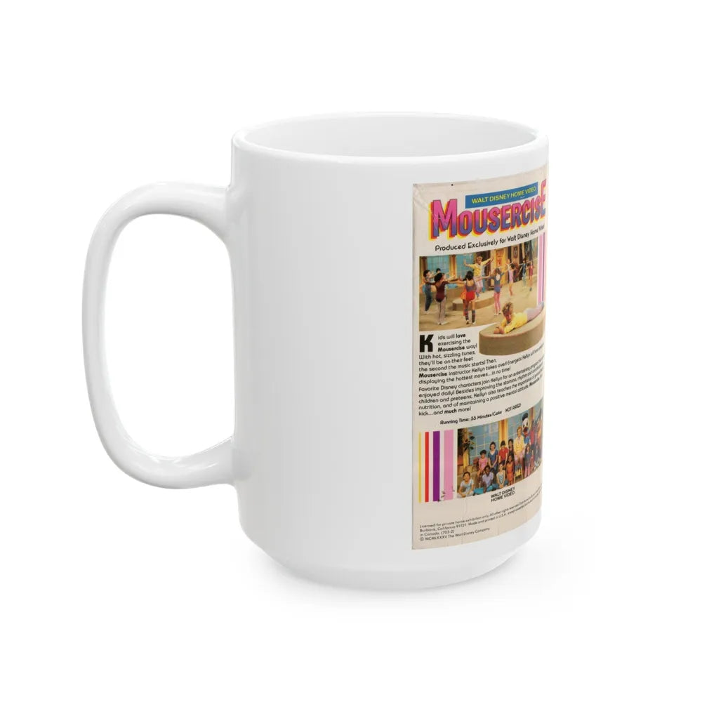 MOUSERCISE WALT DISNEY HOME VIDEO (VHS COVER) - White Coffee Mug-Go Mug Yourself