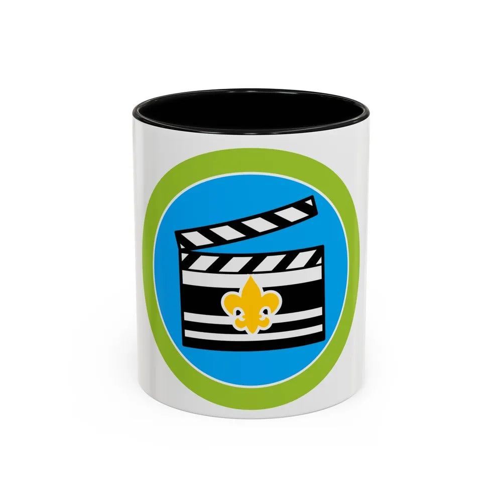 Moviemaking (Boy Scout Merit Badge) Accent Coffee Mug-11oz-Black-Go Mug Yourself