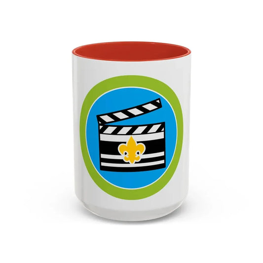 Moviemaking (Boy Scout Merit Badge) Accent Coffee Mug 15oz Red - Go Mug Yourself