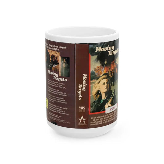 MOVING TARGETS (VHS COVER) - White Coffee Mug 15oz - Go Mug Yourself