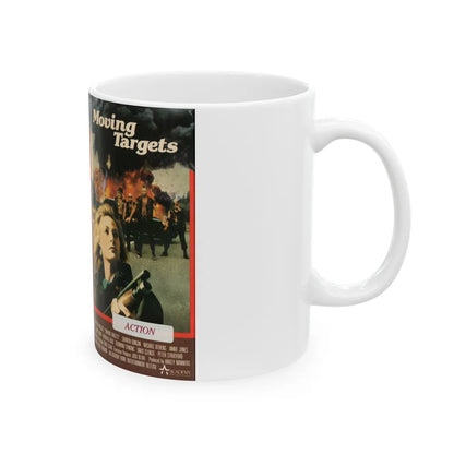 MOVING TARGETS (VHS COVER) - White Coffee Mug-Go Mug Yourself