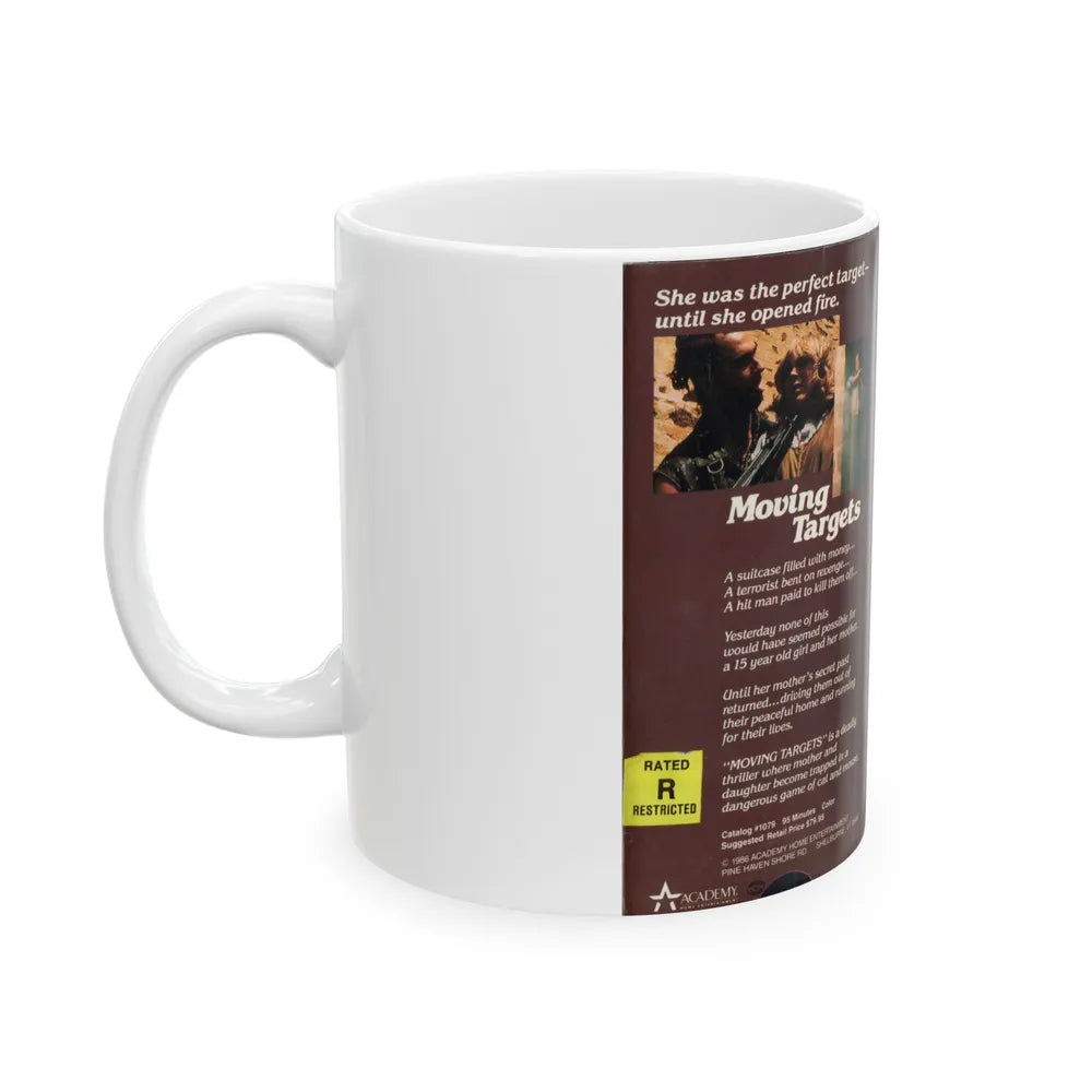 MOVING TARGETS (VHS COVER) - White Coffee Mug-Go Mug Yourself