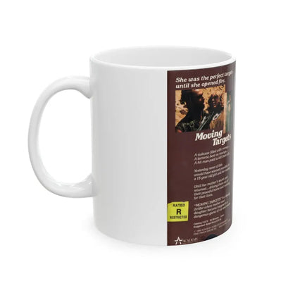 MOVING TARGETS (VHS COVER) - White Coffee Mug - Go Mug Yourself