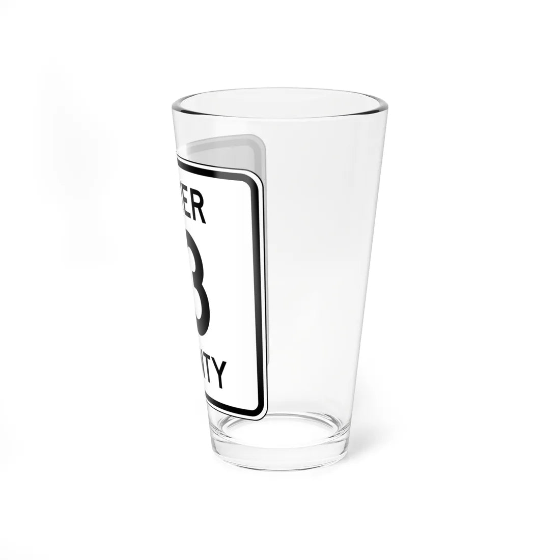 Mower County Route 13 MN (Minnesota) (Road Sign) Pint Glass 16oz - Go Mug Yourself
