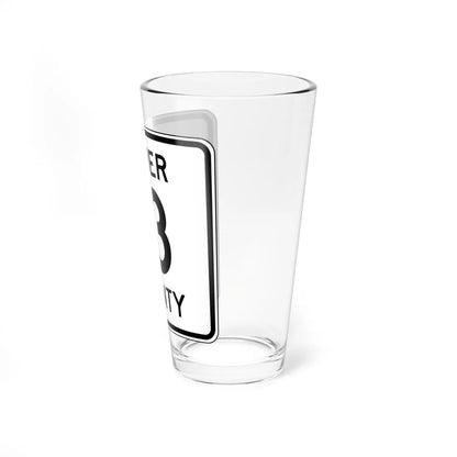 Mower County Route 13 MN (Minnesota) (Road Sign) Pint Glass 16oz - Go Mug Yourself