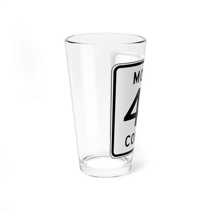 Mower County Route 46 MN (Minnesota) (Road Sign) Pint Glass 16oz - Go Mug Yourself