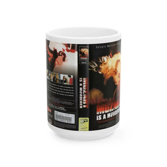 MOZART IS A MURDERER (VHS COVER) - White Coffee Mug 15oz - Go Mug Yourself