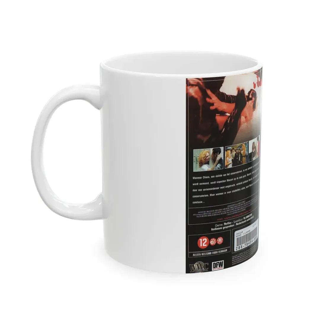 MOZART IS A MURDERER (VHS COVER) - White Coffee Mug - Go Mug Yourself