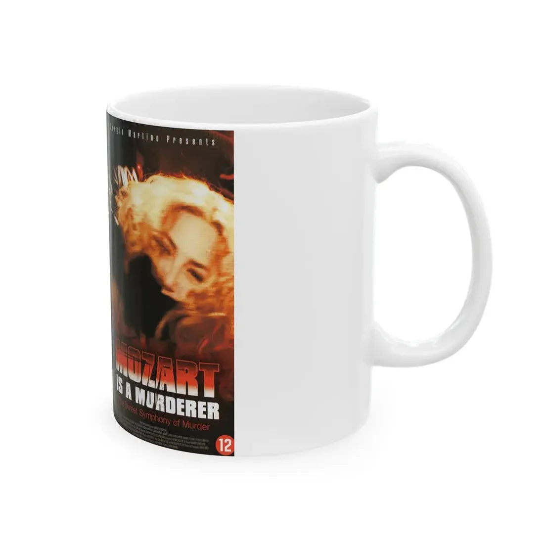 MOZART IS A MURDERER (VHS COVER) - White Coffee Mug - Go Mug Yourself