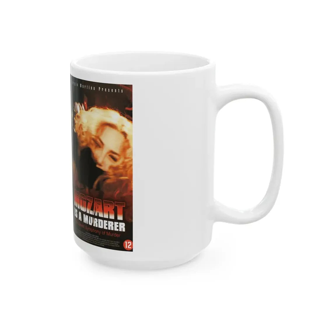MOZART IS A MURDERER (VHS COVER) - White Coffee Mug - Go Mug Yourself