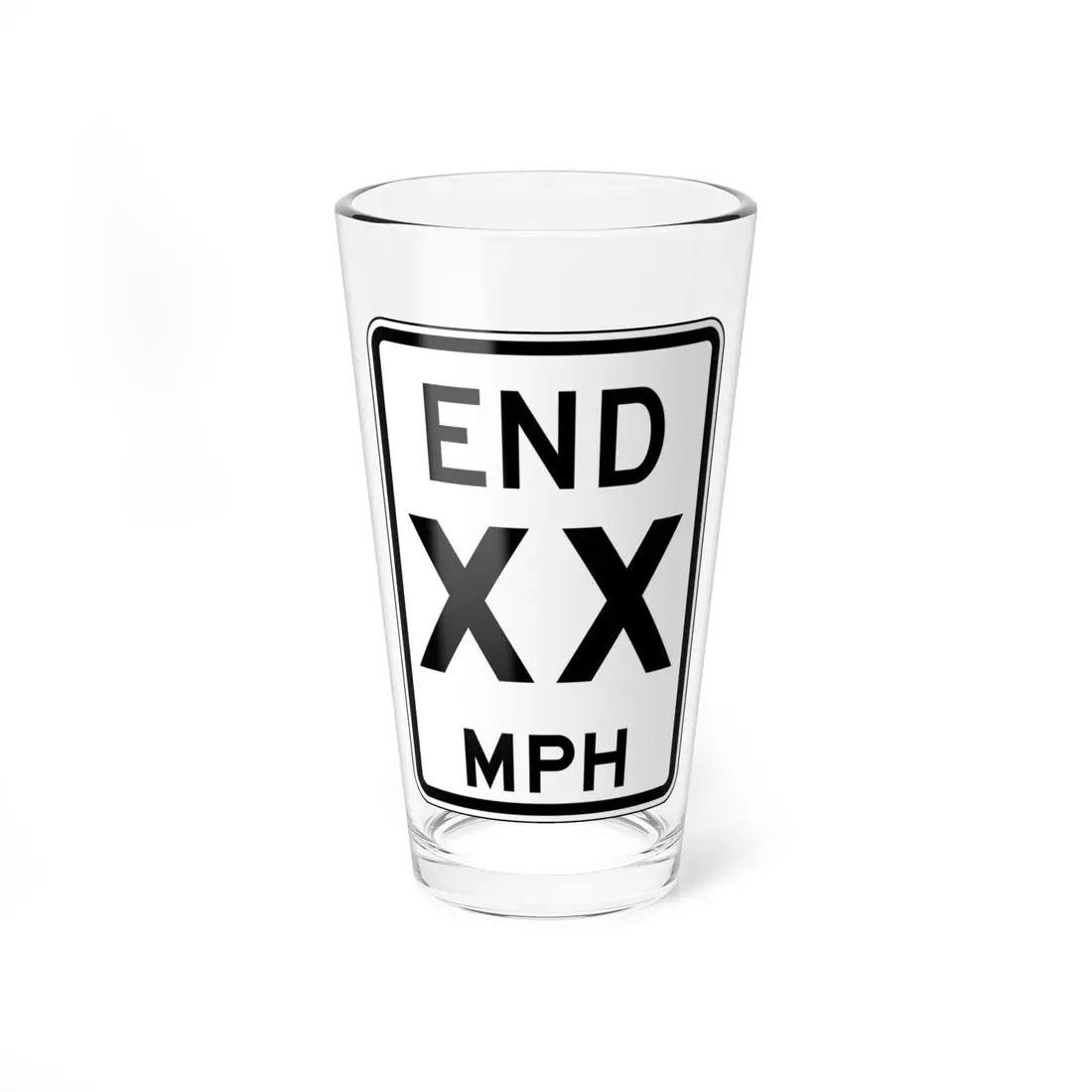 MPR Delaware R2-1-DE (Delaware) (Road Sign) Pint Glass 16oz 16oz - Go Mug Yourself
