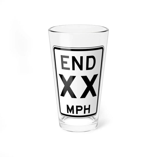 MPR Delaware R2-1-DE (Delaware) (Road Sign) Pint Glass 16oz 16oz - Go Mug Yourself