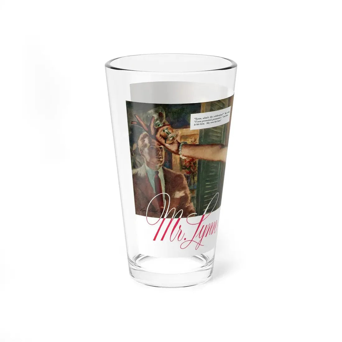 Mr. Lynn, Redbook, September 1954 (Magazine Illustration) Pint Glass 16oz - Go Mug Yourself