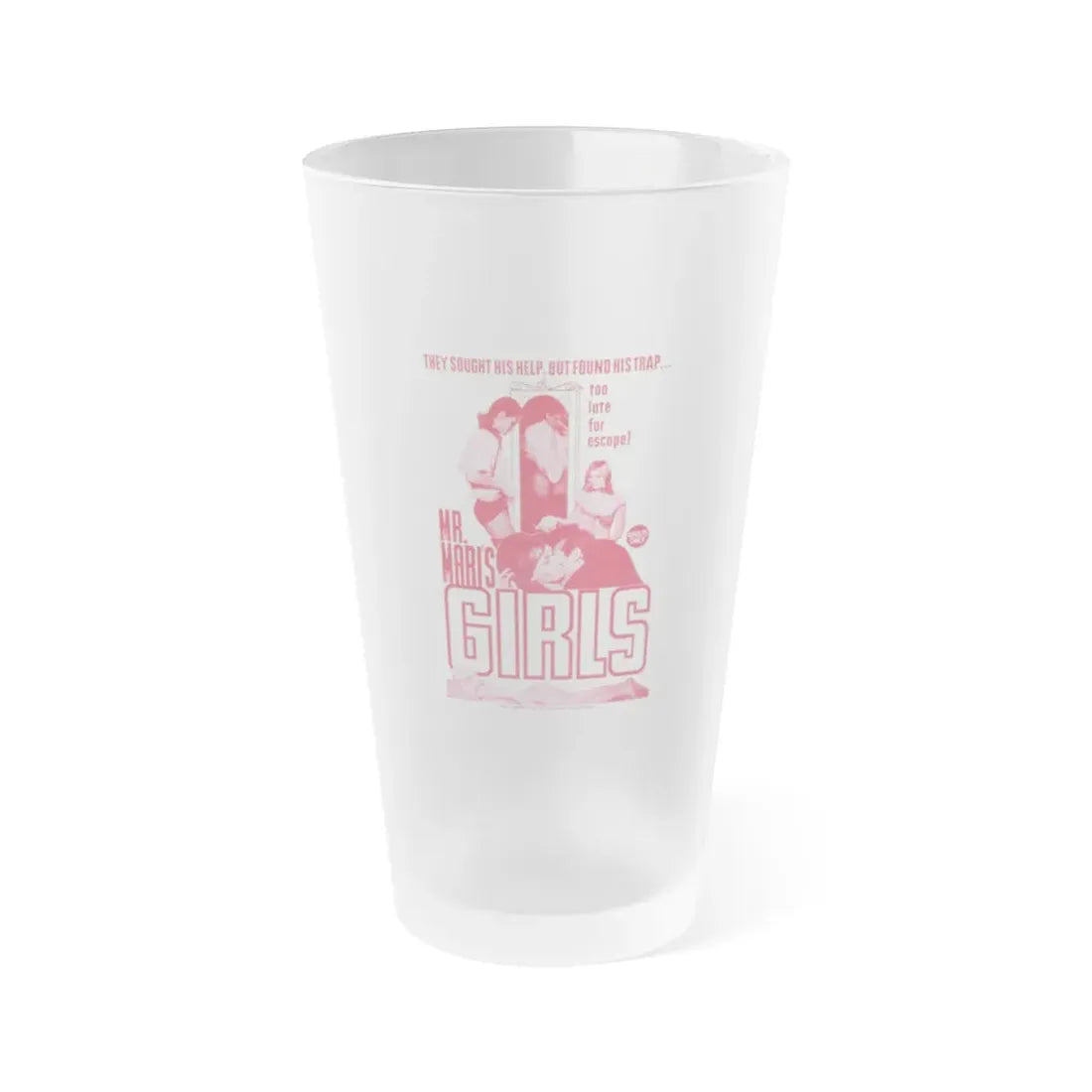 MR MARI'S GIRLS 1967 Movie Poster - Frosted Pint Glass 16oz 16oz Frosted - Go Mug Yourself