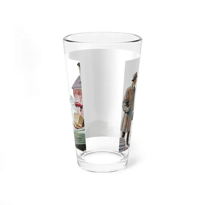 Mr. Maugham Himself (2), The Literary Guild Review, December 1954 (Magazine Illustration) Pint Glass 16oz - Go Mug Yourself