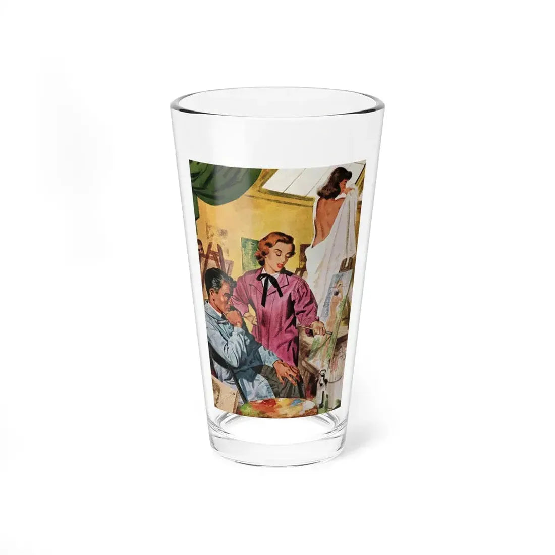 Mr. Maugham Himself (3), The Literary Guild Review, December 1954 (Magazine Illustration) Pint Glass 16oz 16oz - Go Mug Yourself