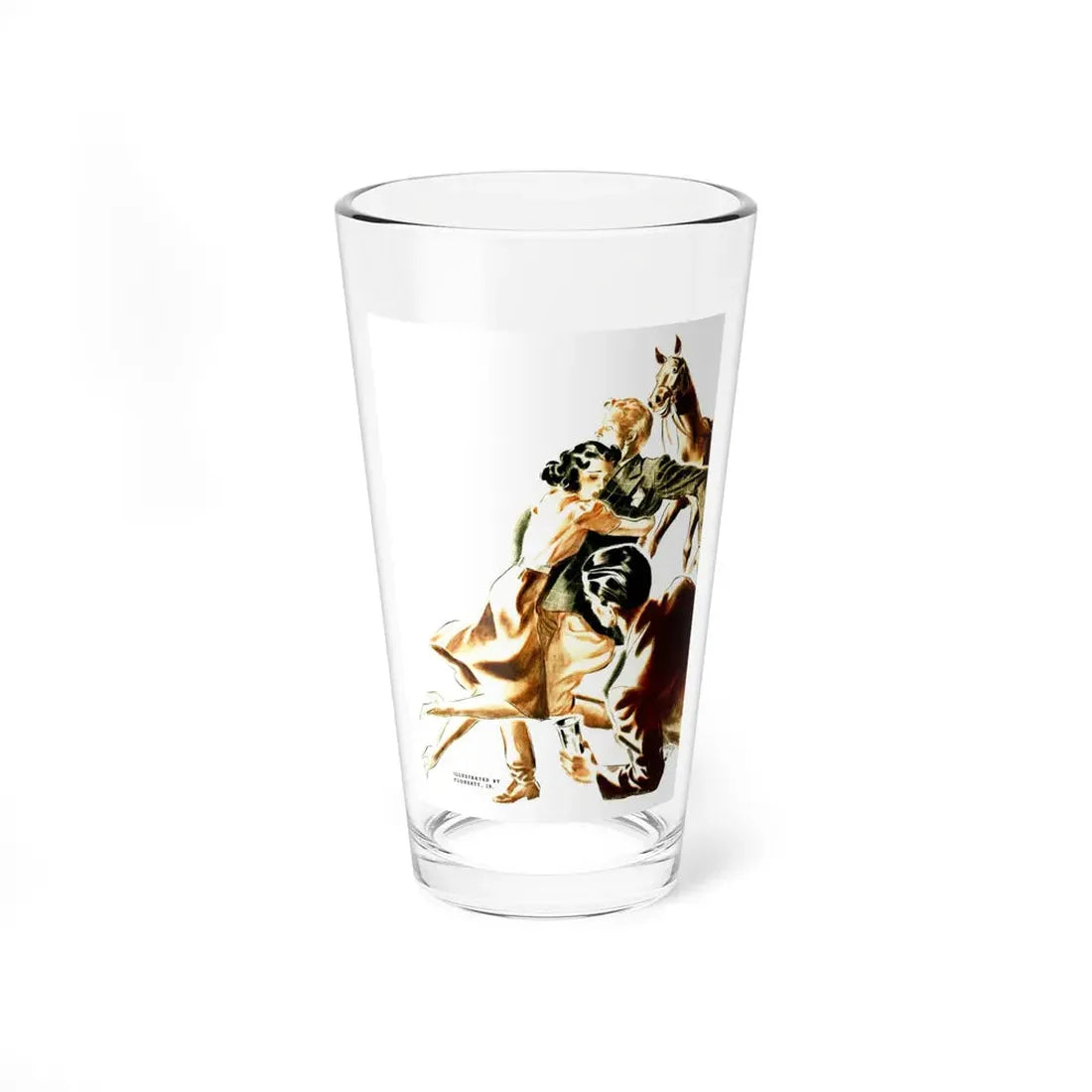 Mr. Pope's Thoroughbred, Liberty magazine, June 10, 1939 (Magazine Illustration) Pint Glass 16oz 16oz - Go Mug Yourself
