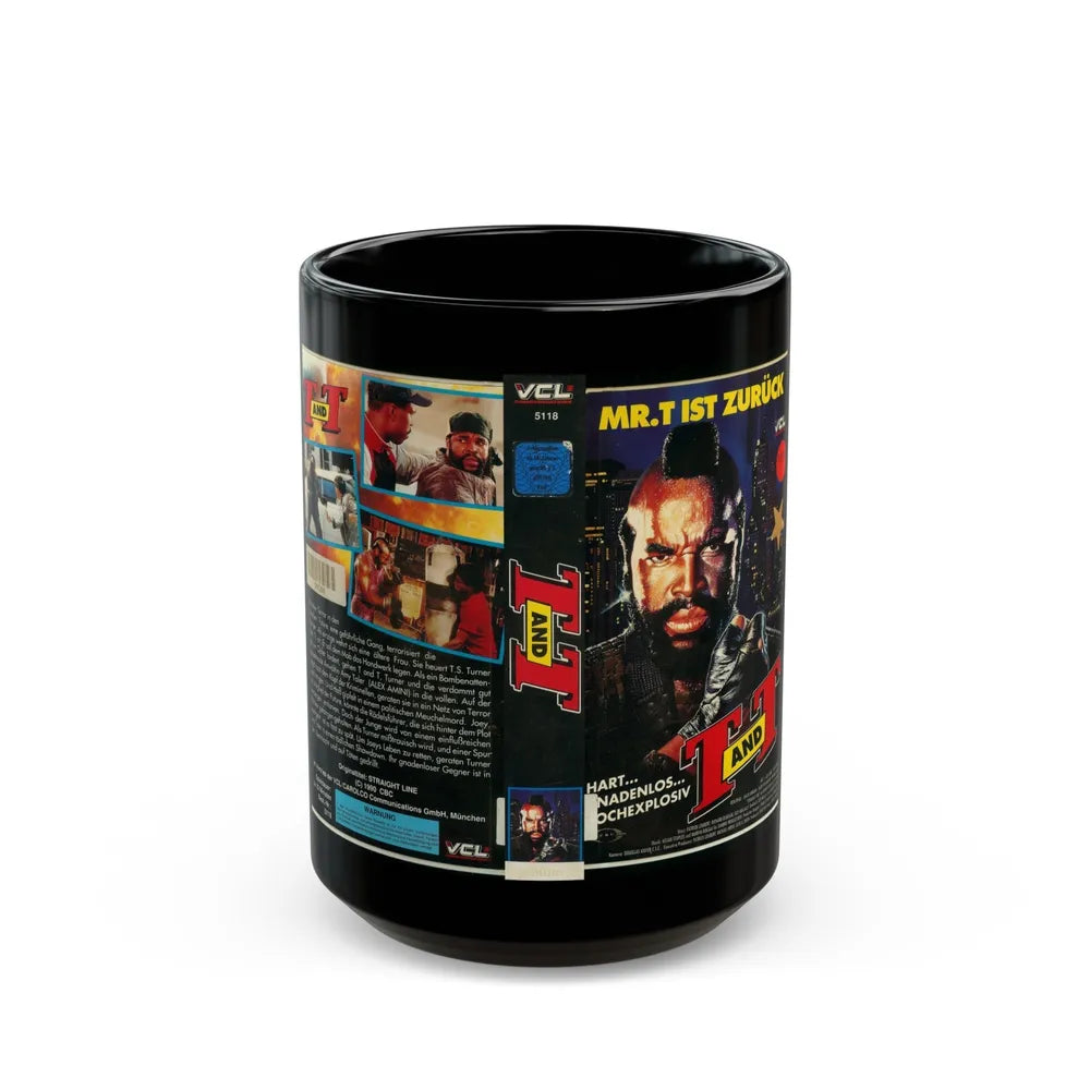 MR T T AND T (VHS COVER) - Black Coffee Mug-15oz-Go Mug Yourself