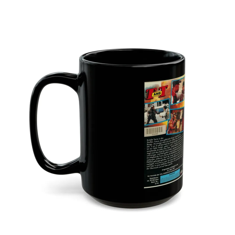 MR T T AND T (VHS COVER) - Black Coffee Mug-Go Mug Yourself