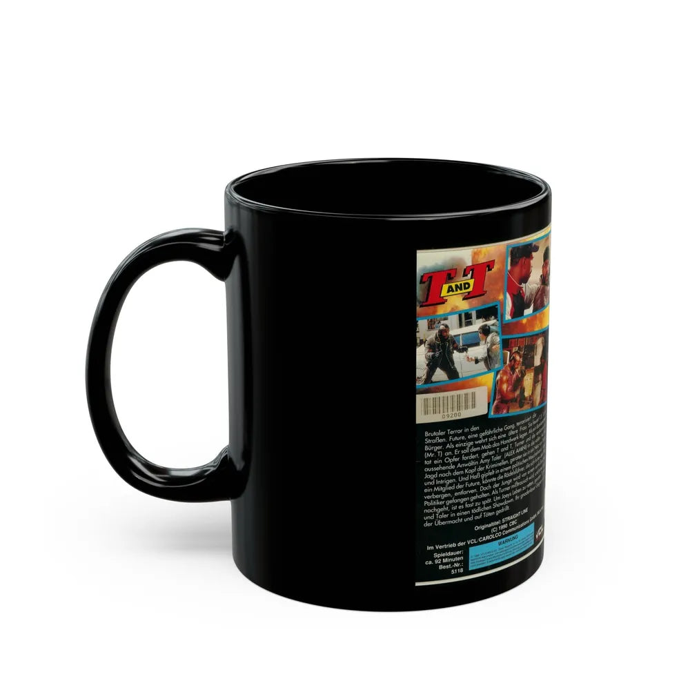 MR T T AND T (VHS COVER) - Black Coffee Mug-Go Mug Yourself