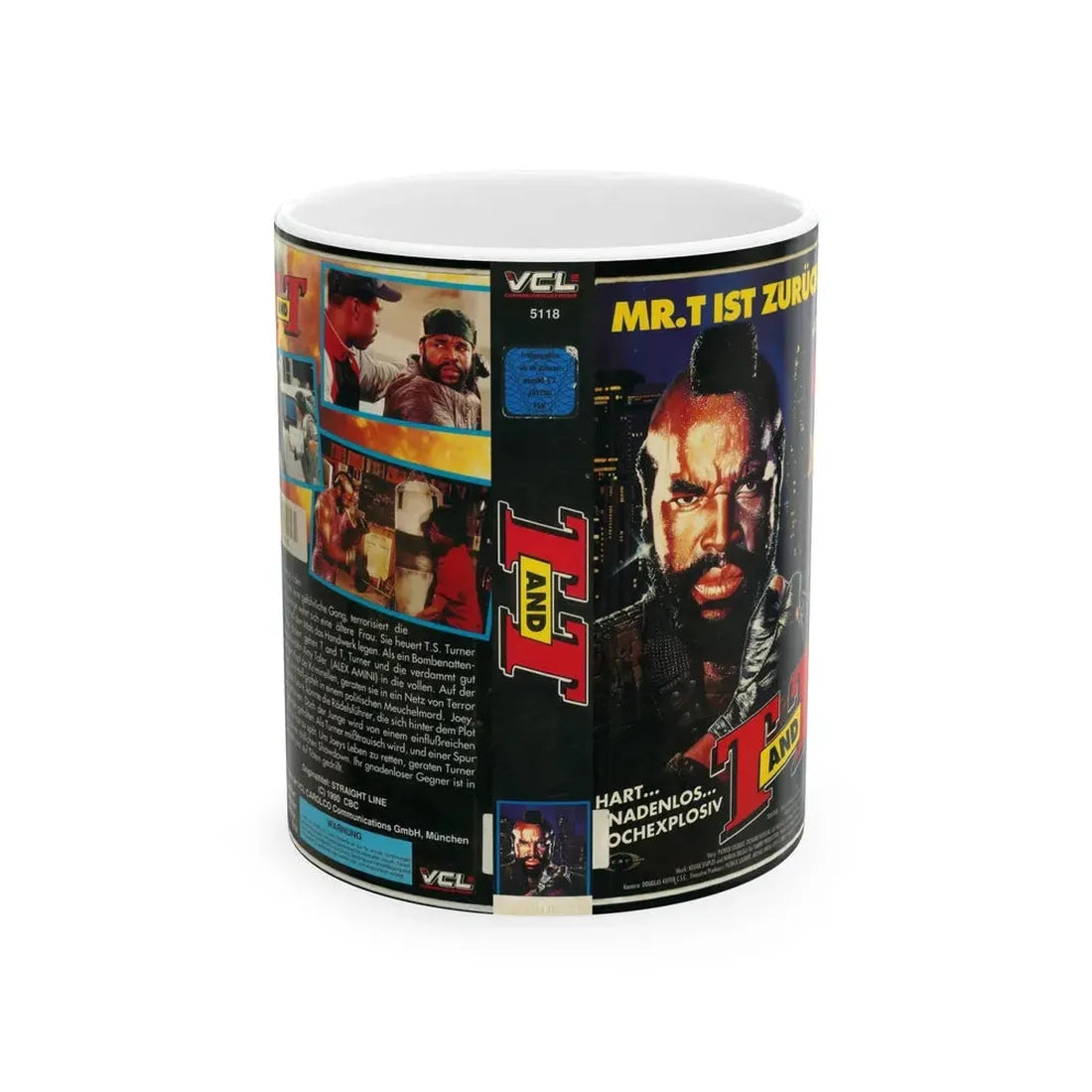 MR T T AND T (VHS COVER) - White Coffee Mug 11oz - Go Mug Yourself