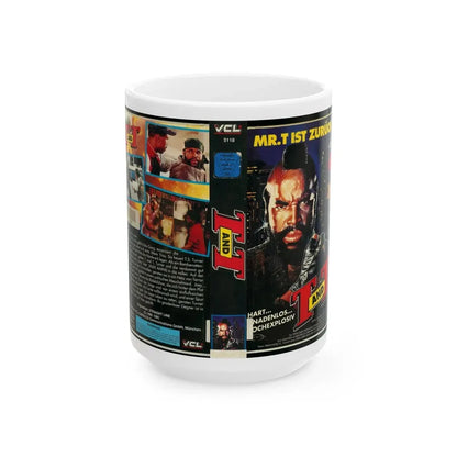 MR T T AND T (VHS COVER) - White Coffee Mug 15oz - Go Mug Yourself